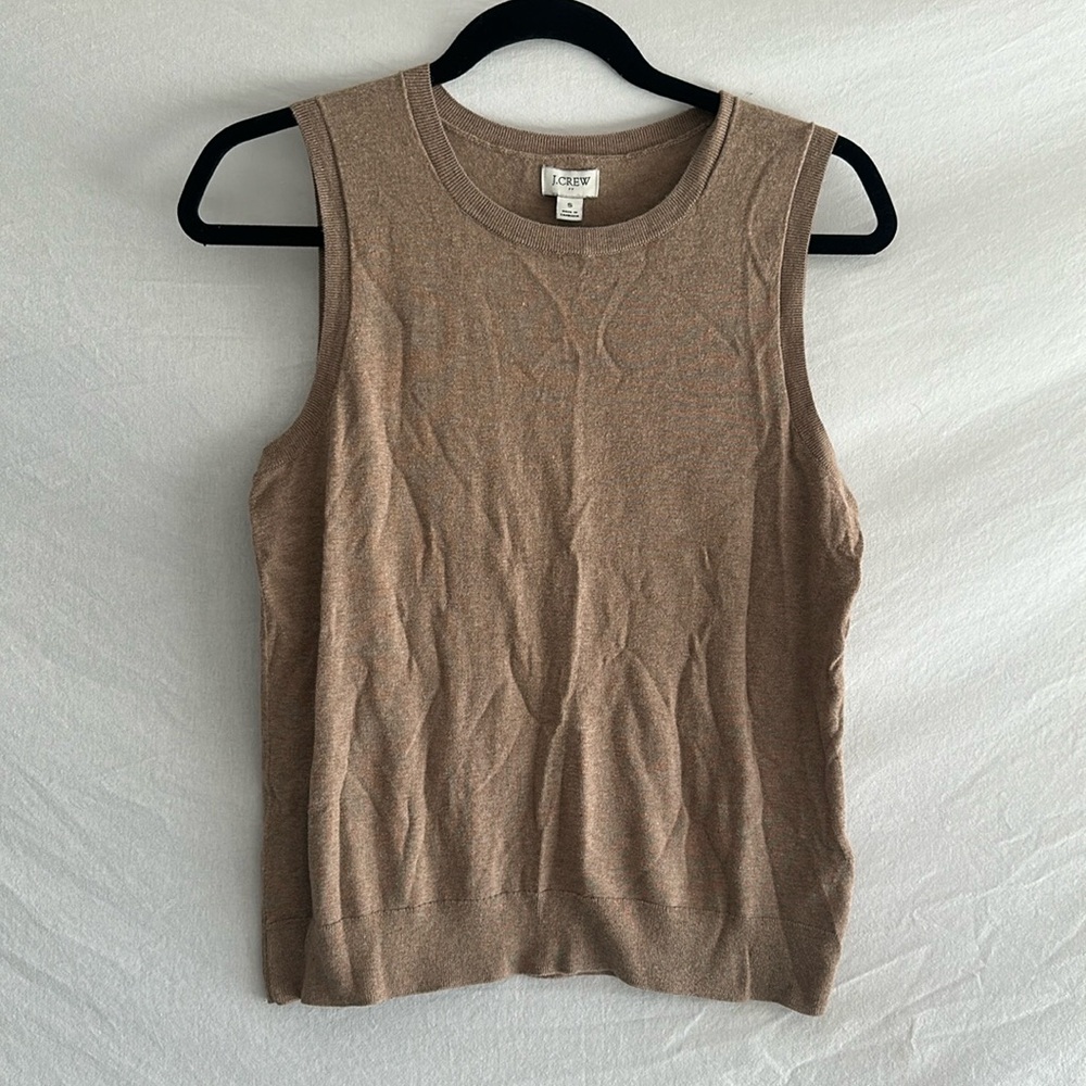 J Crew Sweater Vest szSM Tan